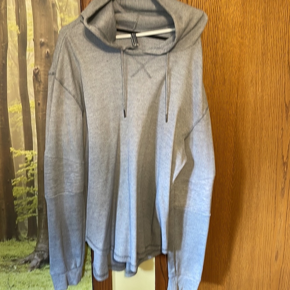 Light gray, thin material Athletic hoodie